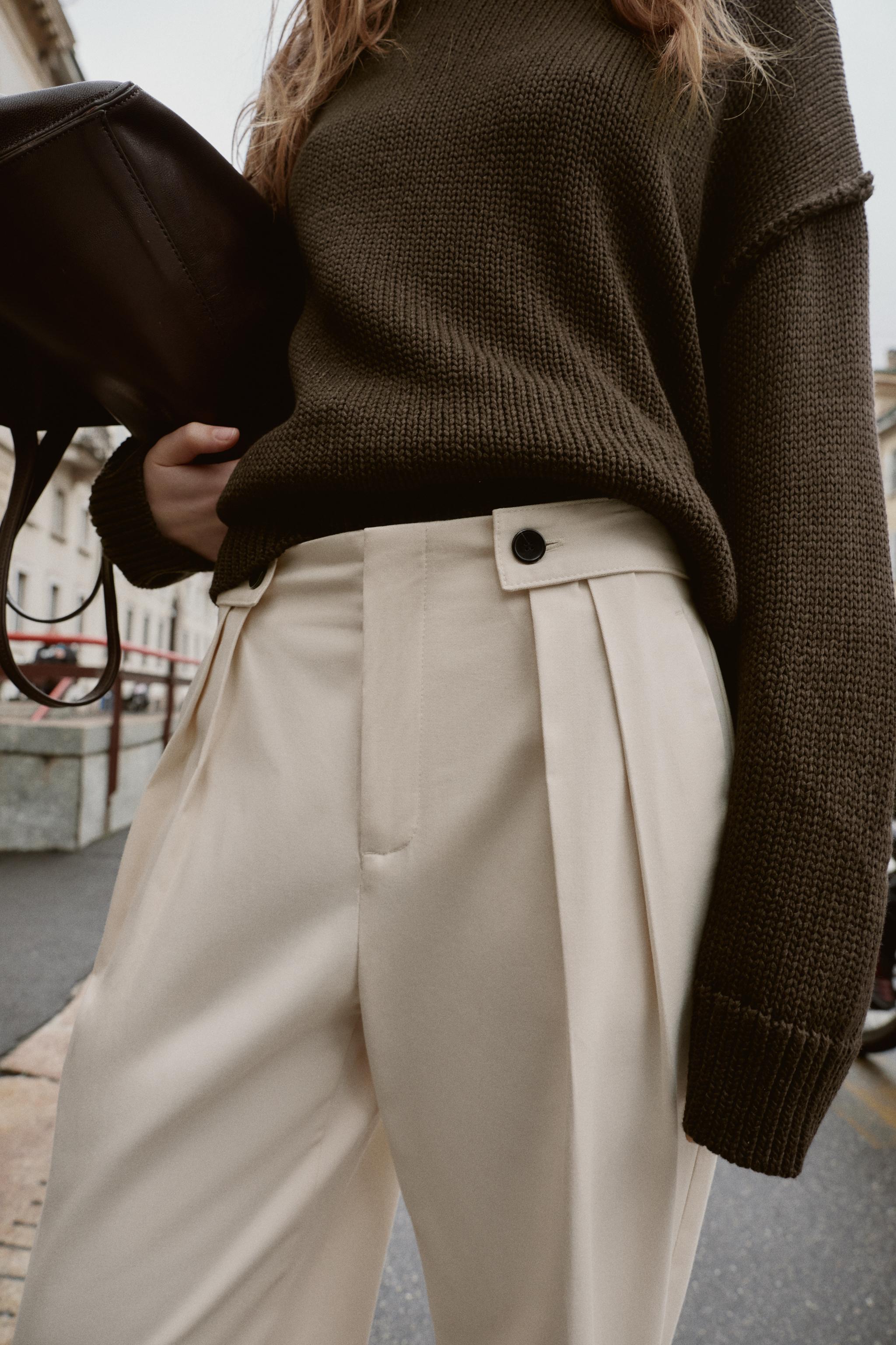 TAPERED PANTS WITH WAIST BUTTONS